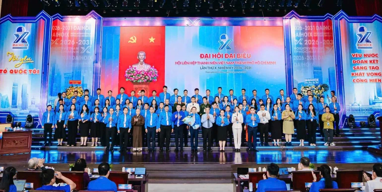 Ủy ban Hội Liên hiệp Thanh niên VN TP.HCM khóa X, nhiệm kỳ 2026-2031 với 88 thành viên ra mắt tại đại hội