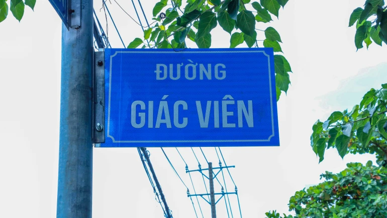 Biển tên đường Giác Viên - Ảnh: Nguyên Tài/BGN