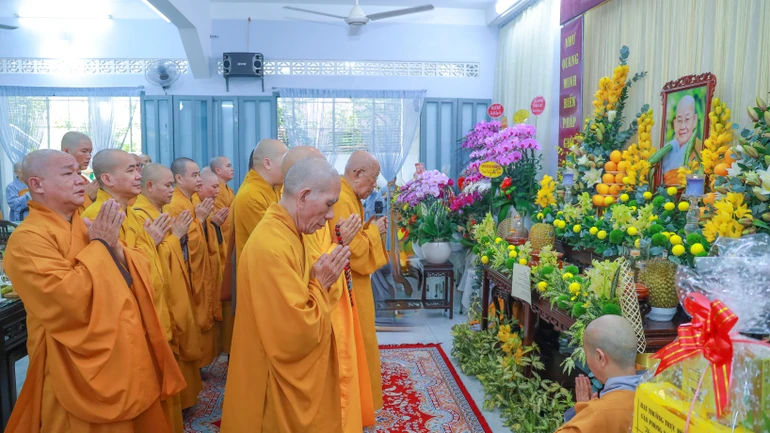 Trang nghiêm Lễ tưởng niệm Ni trưởng Thích nữ Như Ngọc tại chùa Phổ Đà (phường Bình Lợi Trung, TP.HCM) - Ảnh: Nguyên Tài/BGN