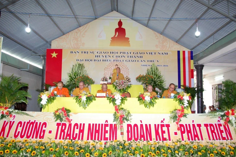 Bình Phước: Thượng tọa Thích Tĩnh Cường tiếp tục làm Trưởng ban Trị sự GHPGVN huyện Chơn Thành