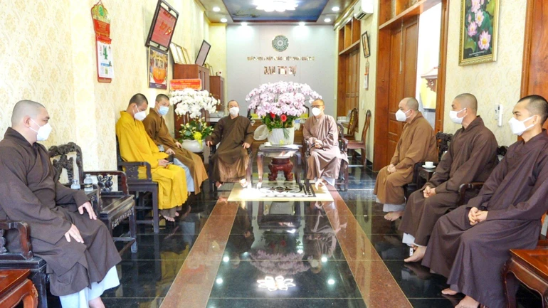 Phiên họp của Thường trực Ban Trị sự Phật giáo quận 3 do Thượng tọa Thích Thiện Bửu chủ trì