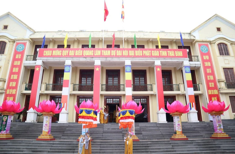 Trung tâm hội nghị tỉnh Thái Bình - nơi diễn ra phiên trù bị Đại hội đại biểu Phật giáo tỉnh 