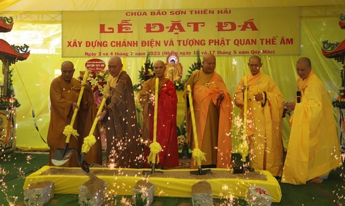 Chính thức khởi công xây dựng chánh điện chùa Bảo Sơn Thiên Hải