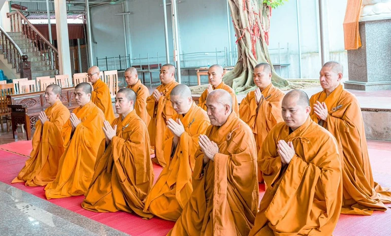 Trường hạ chùa Khải Nam có 42 hành giả an cư, trong đó có 15 vị Tỳ-kheo