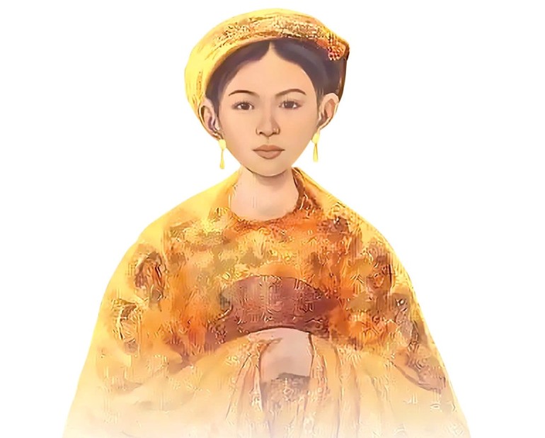 Tranh vẽ công chúa Huyền Trân