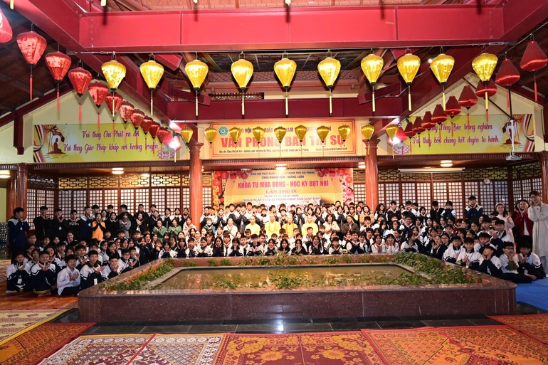 Lưu niệm tại Khóa tu mùa đông - Học kỳ Bụt nhí lần thứ IX do chùa Khánh Vân phối hợp cùng Trường THCS Đa Phúc tổ chức