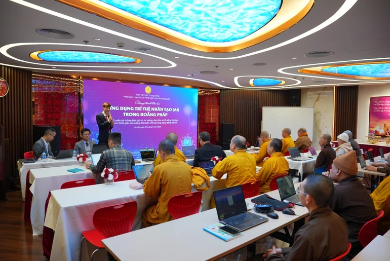 Chương trình đào tạo với chủ đề “Ứng dụng trí tuệ nhân tạo (AI) trong Hoằng pháp" được tổ chức trong 2 ngày 22 và 23-3