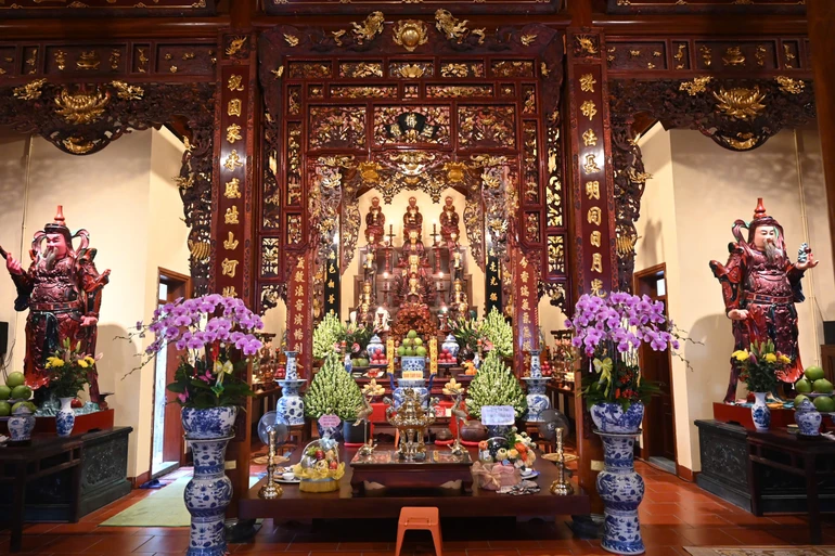 Ngôi đại hùng bảo điện chùa Diên Khánh đã hoàn thành sau 1 năm xây dựng