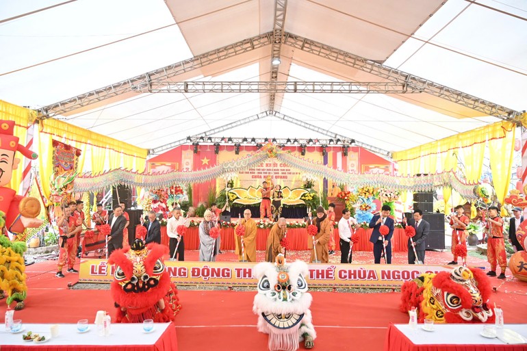Chính thức khởi công xây dựng ngôi đại hùng bảo điện và các công trình phụ trợ chùa Ngọc Quang