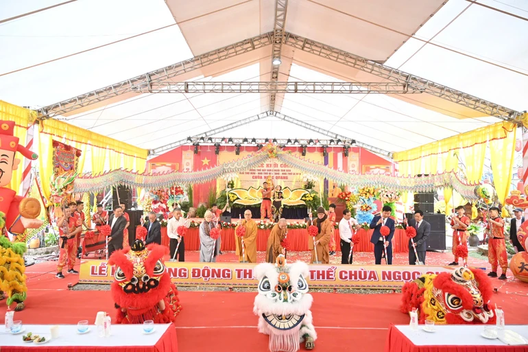 Chính thức khởi công xây dựng ngôi đại hùng bảo điện và các công trình phụ trợ chùa Ngọc Quang