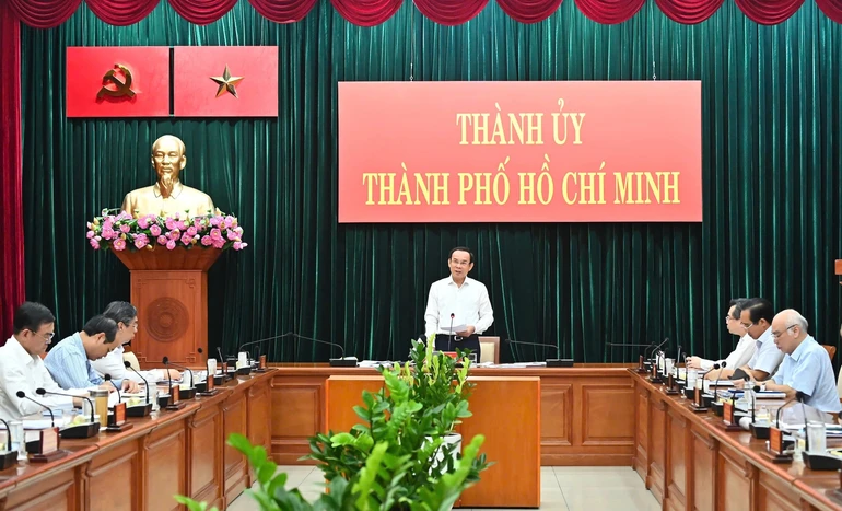 Toàn cảnh buổi làm việc - Ảnh: Việt Dũng/TNO