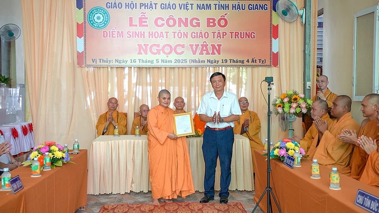 Thành lập điểm sinh hoạt tôn giáo tập trung Ngọc Vân do Sư cô Thích nữ Kính Liên là người đại diện