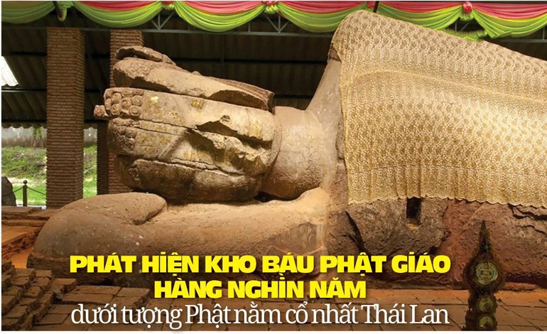 Tượng Phật nằm tại Wat Dhammachak Semaram