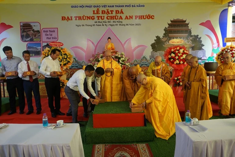 Đặt đá khởi công đại trùng tu chùa An Phước (Q.Sơn Trà, TP.Đà Nẵng)