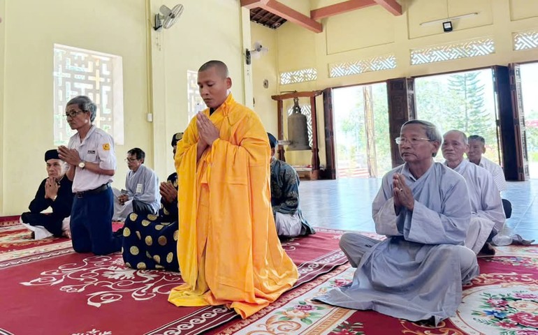 Đại đức Thích Nhật Mỹ về trú xứ chùa Dương Lệ Văn để chăm lo Phật sự