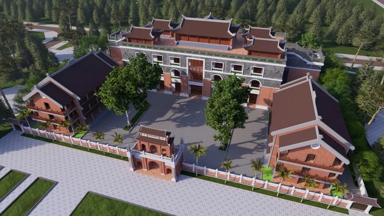 Phối cảnh trụ sở GHPGVN tỉnh Ninh Bình tại đường Vạn Hạnh, P.Ninh Khánh, TP.Hoa Lư