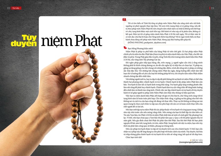 Bài trên Báo Giác Ngộ số 1306 - Thiết kế: Phòng Mỹ thuật BGN/Tống Viết Diễn