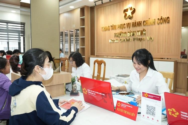 Trung tâm Phục vụ hành chính công P.Bình Thới - nơi đặt tổ địa bàn Trung tâm hành chính công TP.HCM - Ảnh: Hữu Hạnh