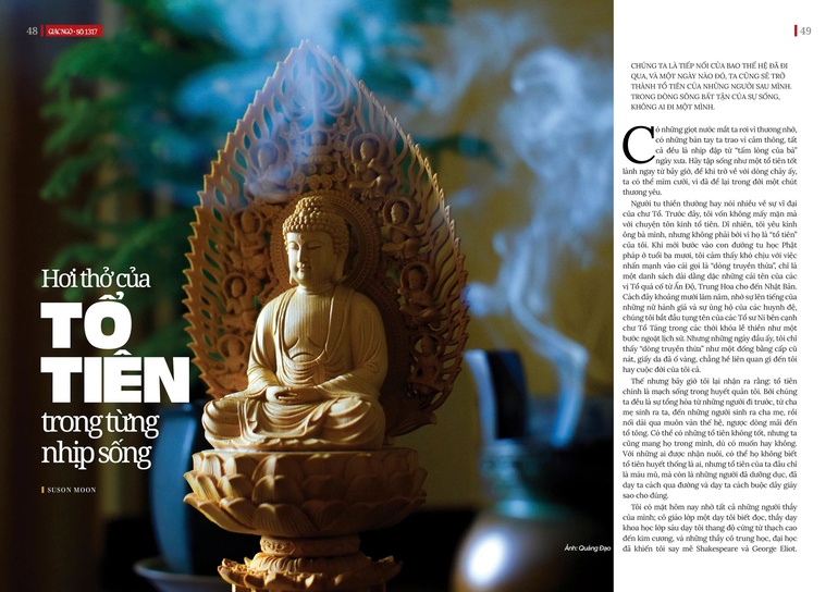 Bài trên Báo Giác Ngộ số đặc biệt Vu lan - Thiết kế: Phòng Mỹ thuật BGN/Tống Viết Diễn