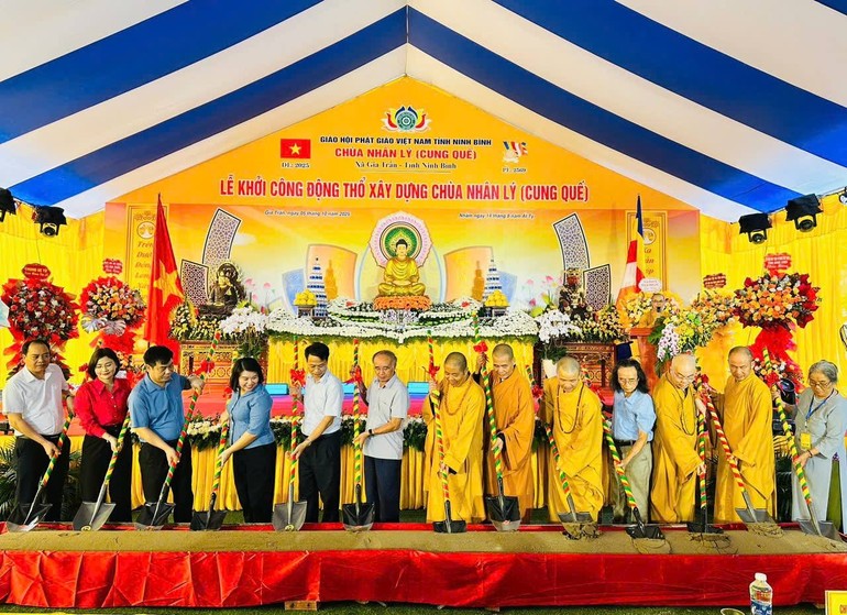 Chính thức động thổ khởi công xây dựng chùa Nhân Lý