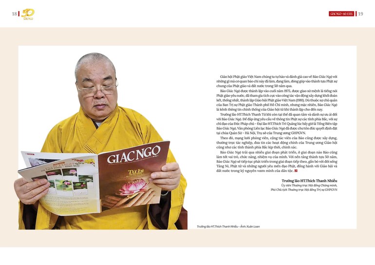 Trưởng lão Hòa thượng Thích Thanh Nhiễu: GHPGVN tự hào và đánh giá cao về Báo Giác Ngộ