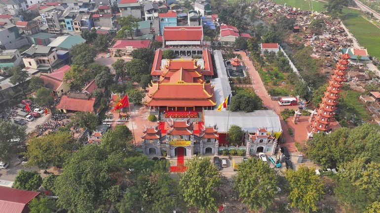 Toàn cảnh chùa Lạc Thị (xã Ngọc Hồi, TP.Hà Nội)