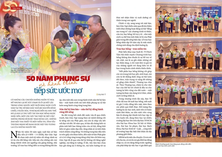 Bài trên Báo Giác Ngộ số 1336 - Thiết kế: Phòng Mỹ thuật BGN/Tống Viết Diễn