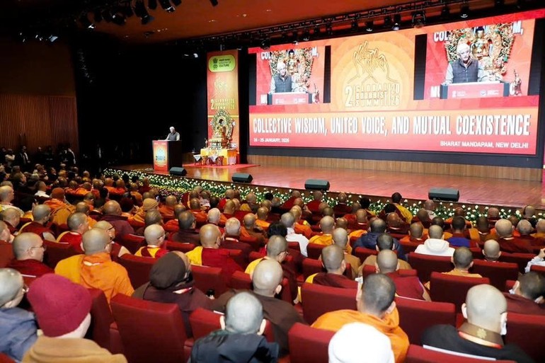 Hội nghị Thượng đỉnh Phật giáo toàn cầu (GBS) lần thứ 2 chính thức khai mạc vào sáng 24-1, tại Trung tâm Hội nghị Bharat Mandapam ở New Delhi