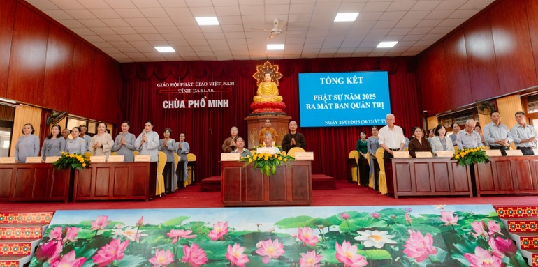 Lễ tổng kết hoạt động và ra mắt Ban Quản trị chùa Phổ Minh