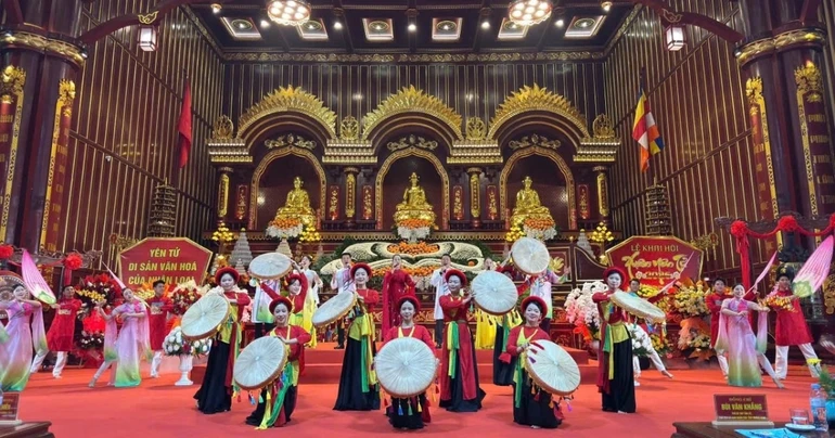 Chương trình nghệ thuật đặc sắc khai hội Xuân Yên Tử 2026 - Ảnh: Đ.X.