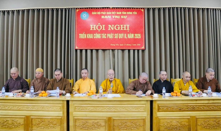 Hội nghị diễn ra vào sáng nay, 23-3, tại trụ sở Ban Trị sự GHPGVN tỉnh Hưng Yên