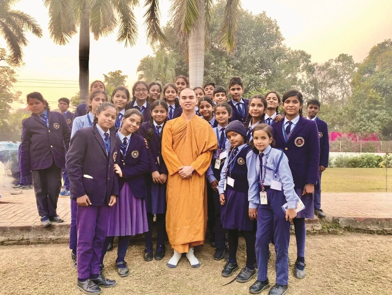 Đại đức Giác Minh Thức trong một hoạt động giao lưu quốc tế tại Ấn Độ