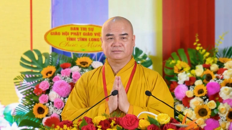 Thượng tọa Thích Tĩnh Triệt, Ủy viên Hội đồng Trị sự, Trưởng ban Trị sự GHPGVN tỉnh Đồng Tháp, Trưởng ban Tổ chức Đại hội đại biểu Phật giáo tỉnh lần thứ I, nhiệm kỳ 2026-2031 - Ảnh: Tâm Quý