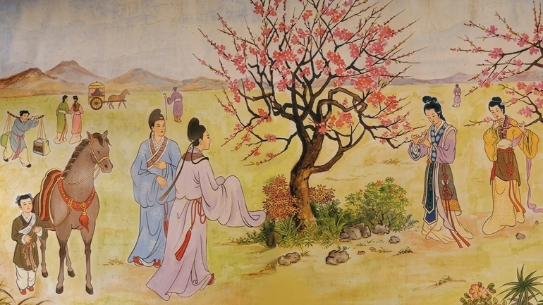 ... Thanh minh trong tiết tháng Ba/ Lễ là tảo mộ, hội là đạp thanh (Ảnh minh họa Truyền Kiều - Nguyễn Du)