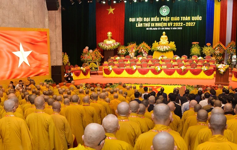 Lễ khai mạc Đại hội đại biểu Phật giáo toàn quốc lần thứ IX đã chính thức diễn ra tại Cung Văn hóa Hữu nghị Việt - Xô