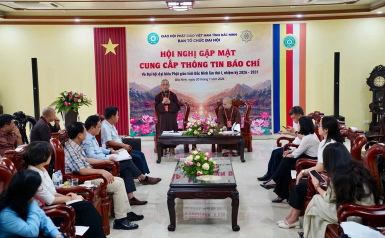 Buổi gặp mặt, cung cấp thông tin báo chí về Đại hội đại biểu Phật giáo tỉnh Bắc Ninh lần thứ I, nhiệm kỳ 2026-2031