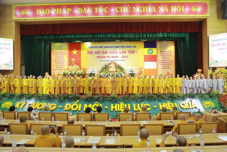 Tân Ban Trị sự GHPGVN tỉnh Hưng Yên, nhiệm kỳ 2026-2031 ra mắt đại hội