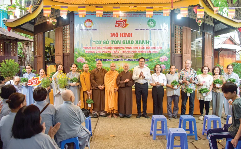 Ra mắt mô hình "Cơ sở tôn giáo xanh" tại tịnh xá Ngọc Chánh