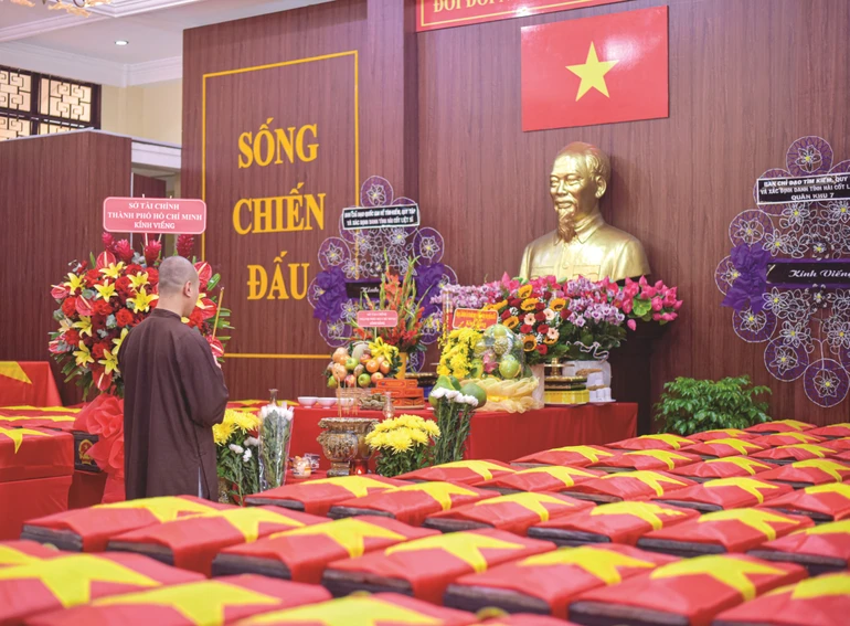 Nơi an trí tạm thời hài cốt các liệt sĩ tại Công viên Lê Thị Riêng