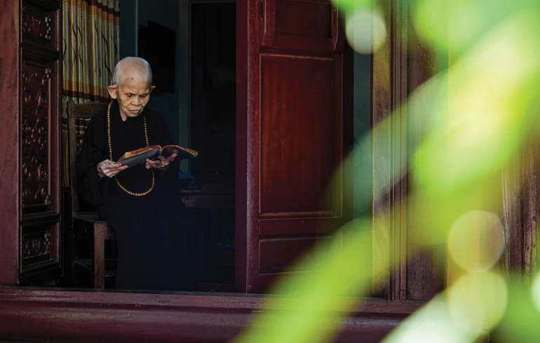 Ni trưởng Thích Đàm Nhung - Ảnh: Quảng Đạo/BGN