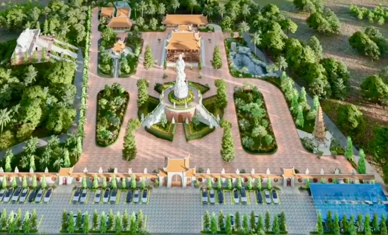 Phối cảnh tổng thể chùa Kỳ Viên Khánh Phú
