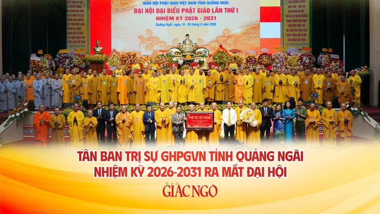 Tân Ban Trị sự GHPGVN tỉnh Quảng Ngãi, nhiệm kỳ 2026-2031 - Thiết kế: Nguyện Truyền/BGN