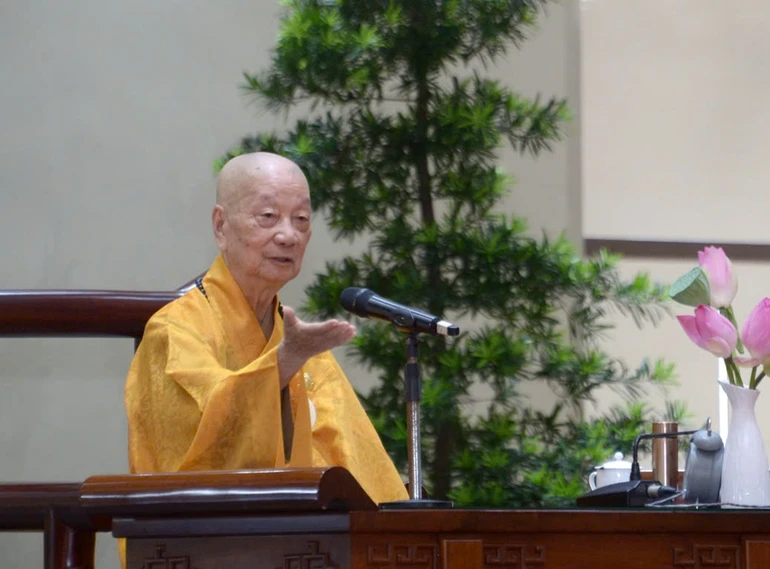 Đại lão Hòa thượng Thích Trí Quảng, Pháp chủ GHPGVN - Ảnh: Bảo Toàn/BGN