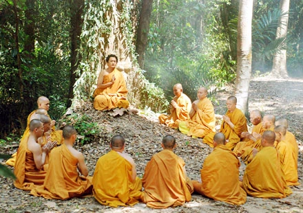 Một cảnh trong vở cải lương "Cuộc đời đức Phật "