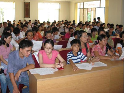 Quang cảnh họp trại sinh Hội trại tuổi trẻ Phật giáo lần 3