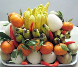 Mâm ngũ quả ngày Tết - Ảnh: K.H