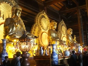 Tượng Phật ở chùa Bái Đính. (Ảnh: Trọng Đức/TTXVN)