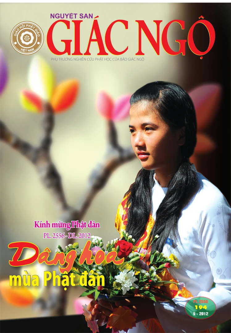 Bìa Nguyệt San Phật Đản. Thiết kế: HS Nhuận Thường. Ảnh: Quảng Mẫn