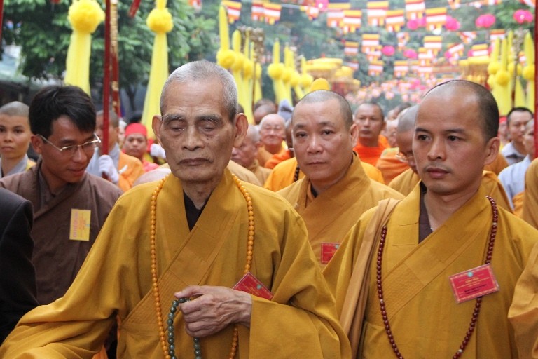 Trưởng lão Hòa thượng Thích Phổ Tuệ trong một lần đến dự lễ khai mạc Đại hội đại biểu Phật giáo toàn quốc (2007) - Ảnh: Hoàng Độ/BGN