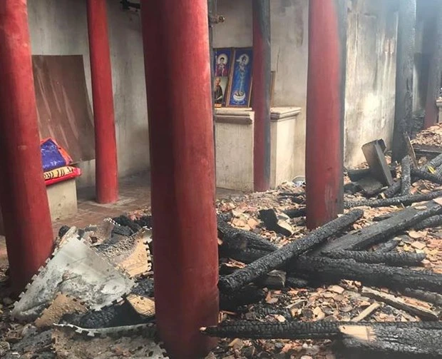 Hiện trường vụ cháy - Ảnh: VietnamPlus